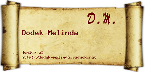 Dodek Melinda névjegykártya