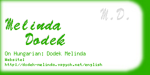 melinda dodek business card